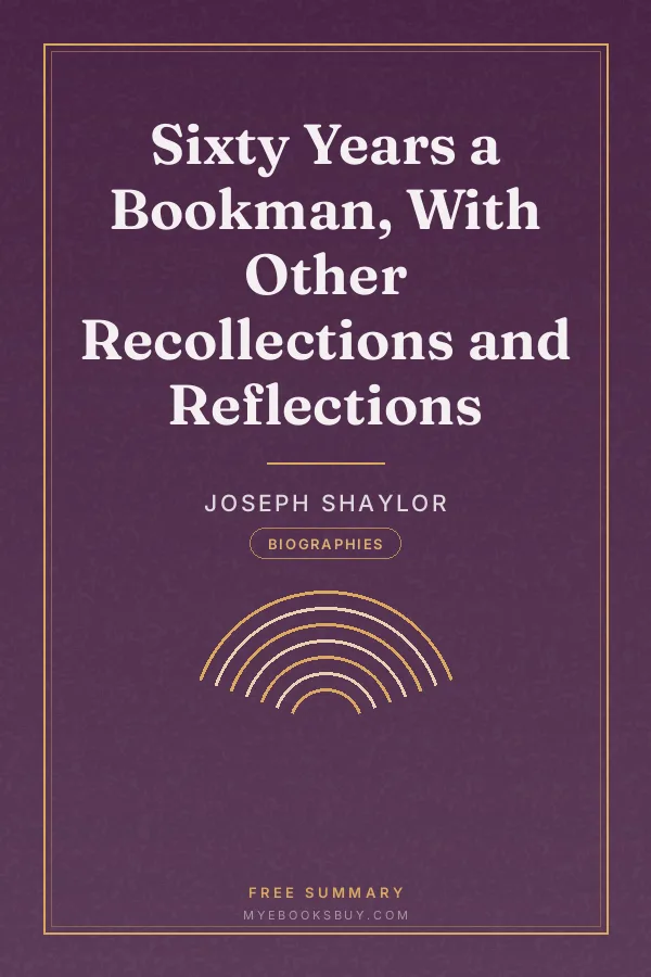 Cover of Sixty Years a Bookman, With Other Recollections and Reflections