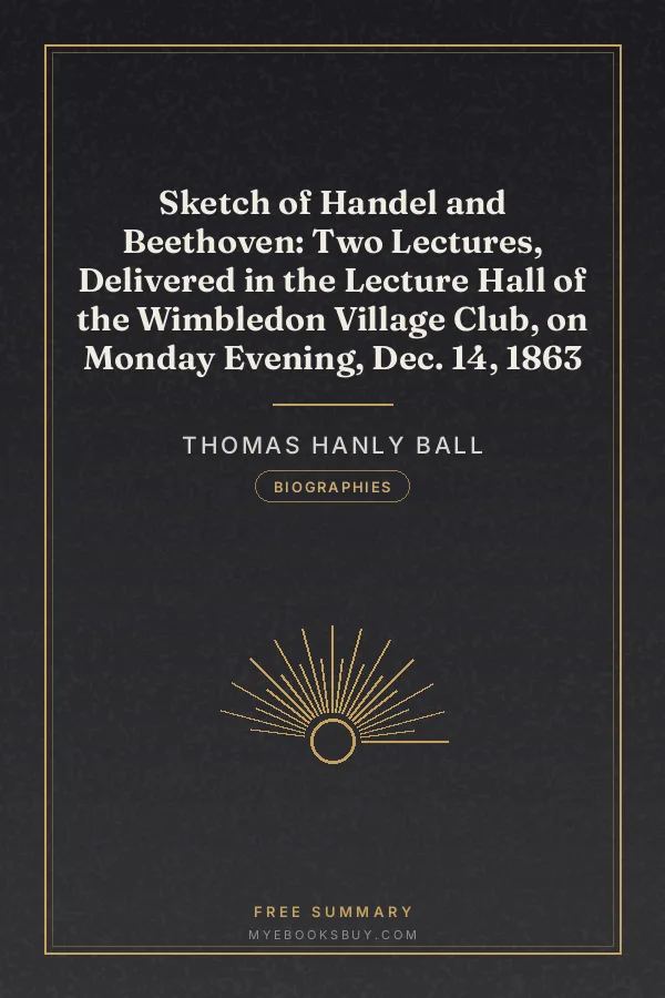 Cover of Sketch of Handel and Beethoven: Two Lectures, Delivered in the Lecture Hall of the Wimbledon Village Club, on Monday Evening, Dec. 14, 1863