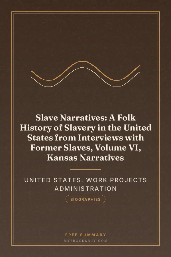 Cover of Slave Narratives: A Folk History of Slavery in the United States from Interviews with Former Slaves, Volume VI, Kansas Narratives