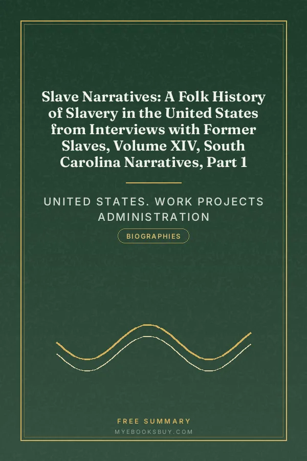 Cover of Slave Narratives: A Folk History of Slavery in the United States from Interviews with Former Slaves, Volume XIV, South Carolina Narratives, Part 1