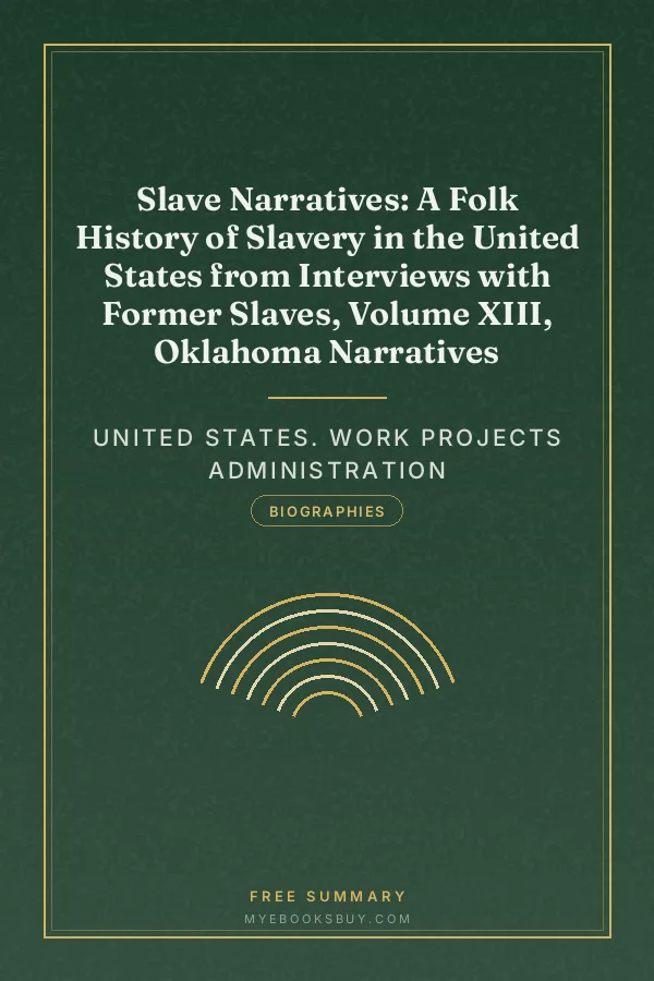 Cover of Slave Narratives: A Folk History of Slavery in the United States from Interviews with Former Slaves, Volume XIII, Oklahoma Narratives