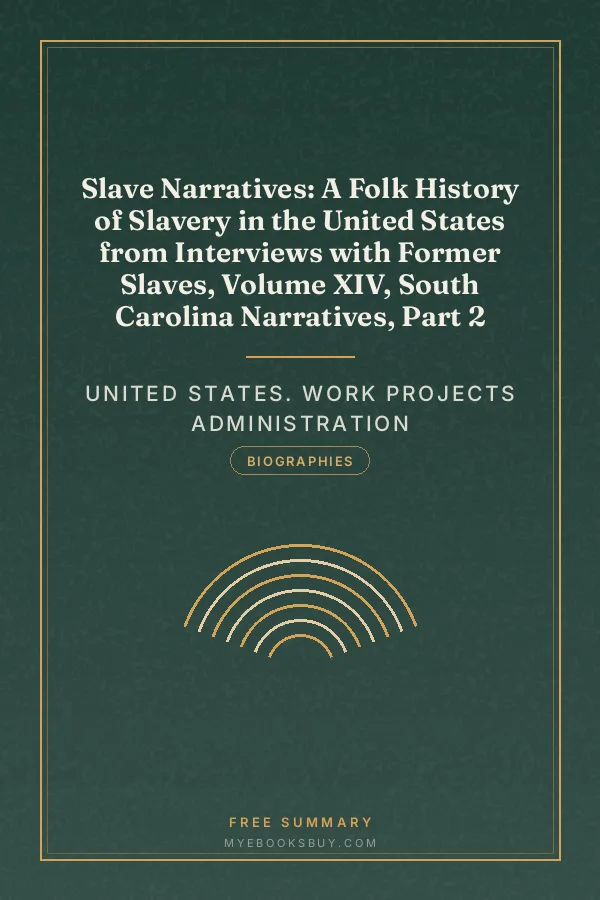 Cover of Slave Narratives: A Folk History of Slavery in the United States from Interviews with Former Slaves, Volume XIV, South Carolina Narratives, Part 2