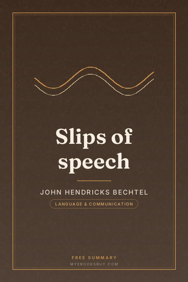 Cover of Slips of speech