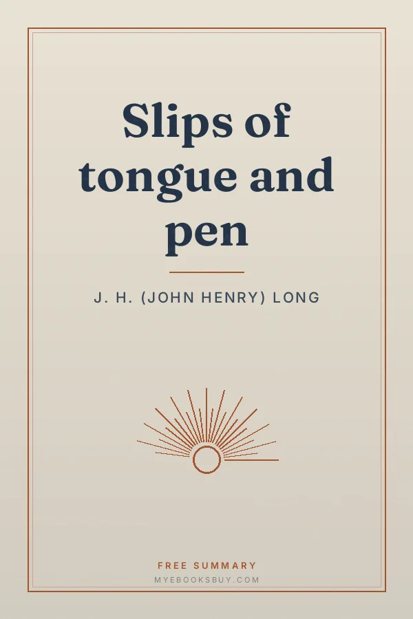 Cover of Slips of tongue and pen
