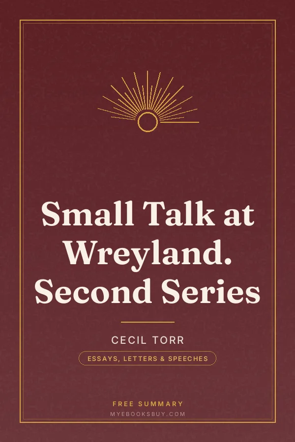 Cover of Small Talk at Wreyland. Second Series