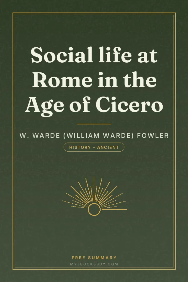 Cover of Social life at Rome in the Age of Cicero