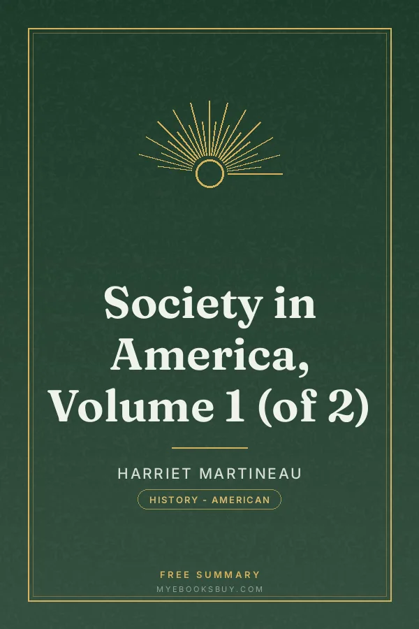 Cover of Society in America, Volume 1 (of 2)