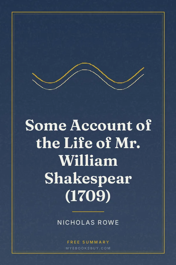 Cover of Some Account of the Life of Mr. William Shakespear (1709)