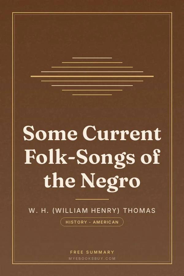 Cover of Some Current Folk-Songs of the Negro