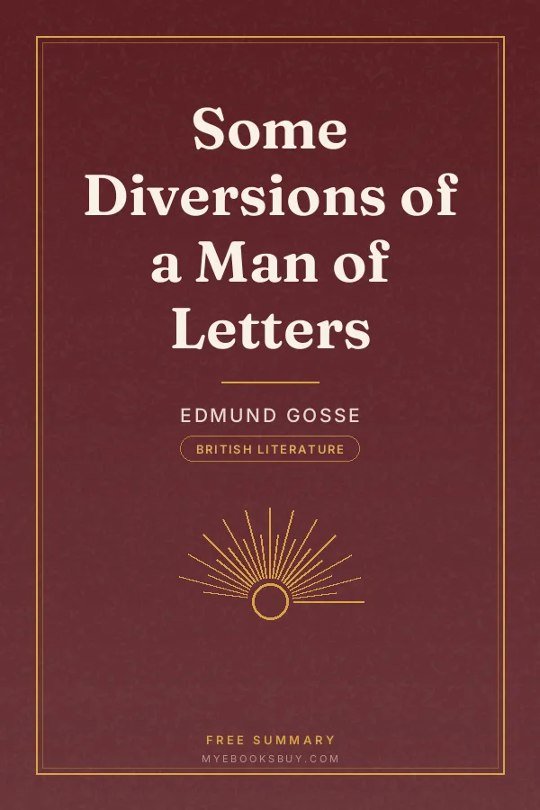 Cover of Some Diversions of a Man of Letters