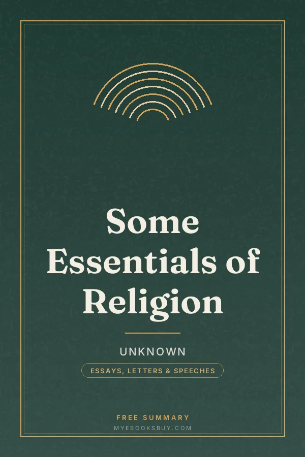 Cover of Some Essentials of Religion