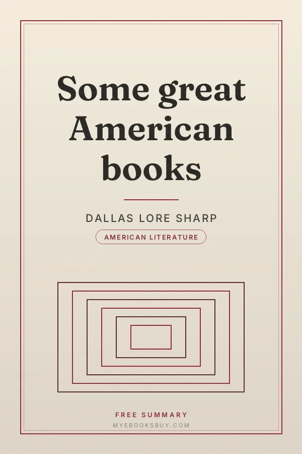Cover of Some great American books