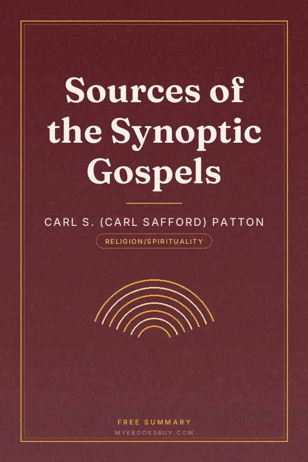 Cover of Sources of the Synoptic Gospels