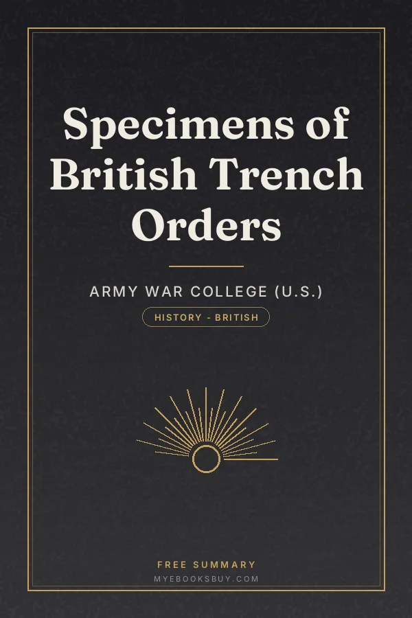 Cover of Specimens of British Trench Orders