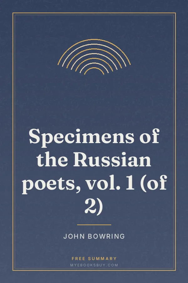 Cover of Specimens of the Russian poets, vol. 1 (of 2)