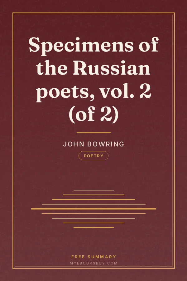 Cover of Specimens of the Russian poets, vol. 2 (of 2)