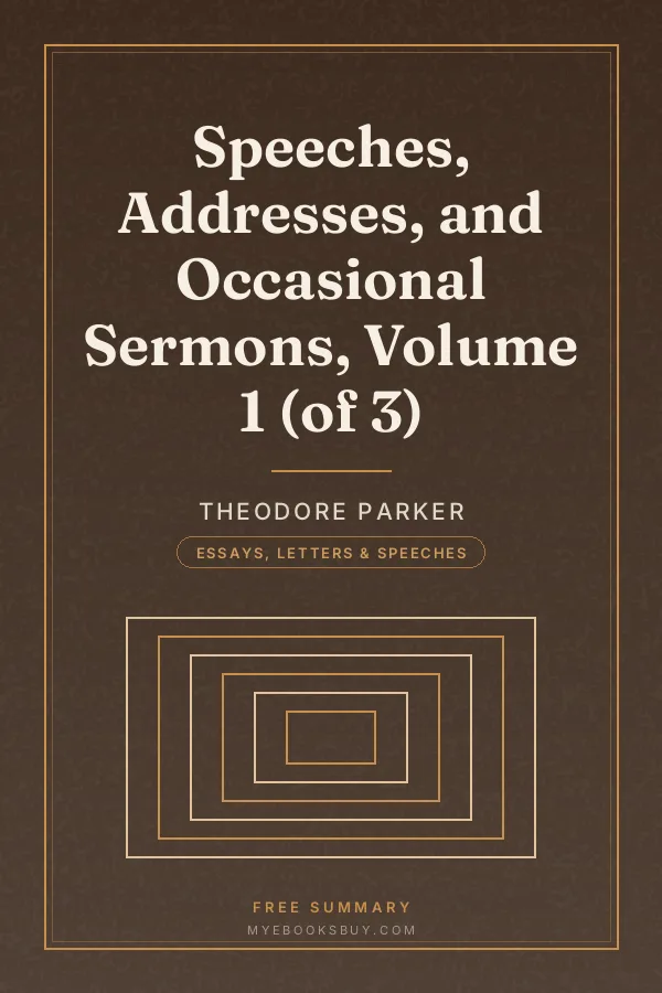 Cover of Speeches, Addresses, and Occasional Sermons, Volume 1 (of 3)