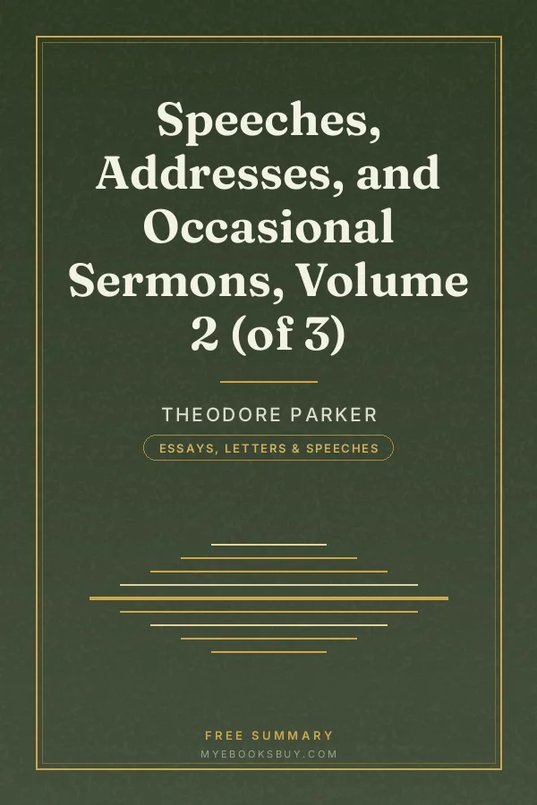 Cover of Speeches, Addresses, and Occasional Sermons, Volume 2 (of 3)