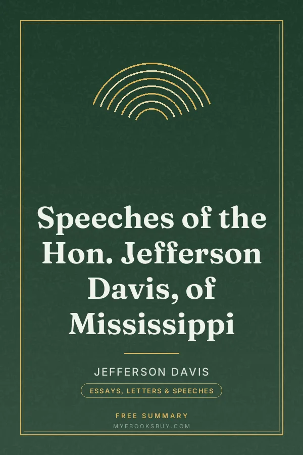 Cover of Speeches of the Hon. Jefferson Davis, of Mississippi