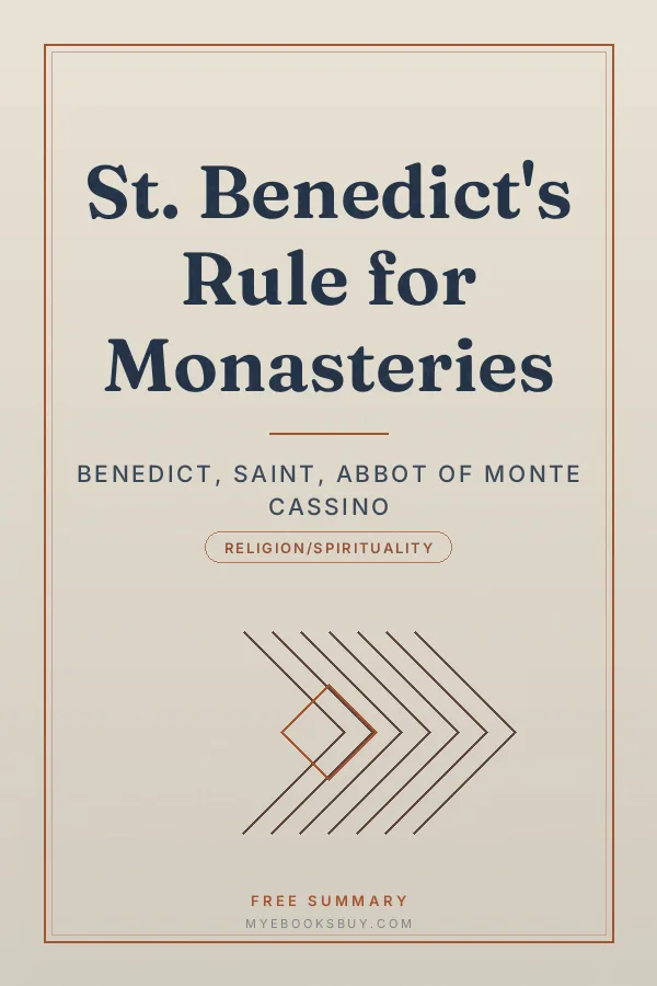 Cover of St. Benedict's Rule for Monasteries