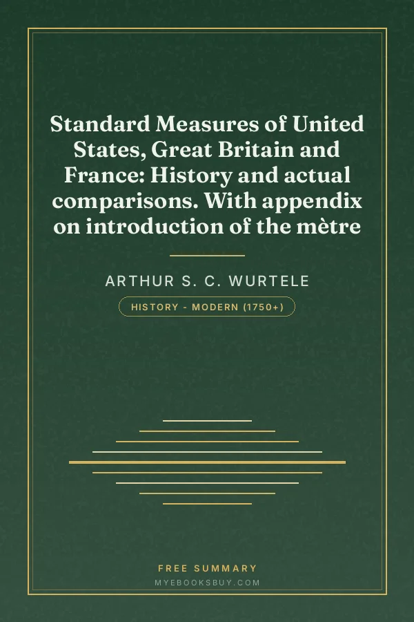 Cover of Standard Measures of United States, Great Britain and France: History and actual comparisons. With appendix on introduction of the mètre