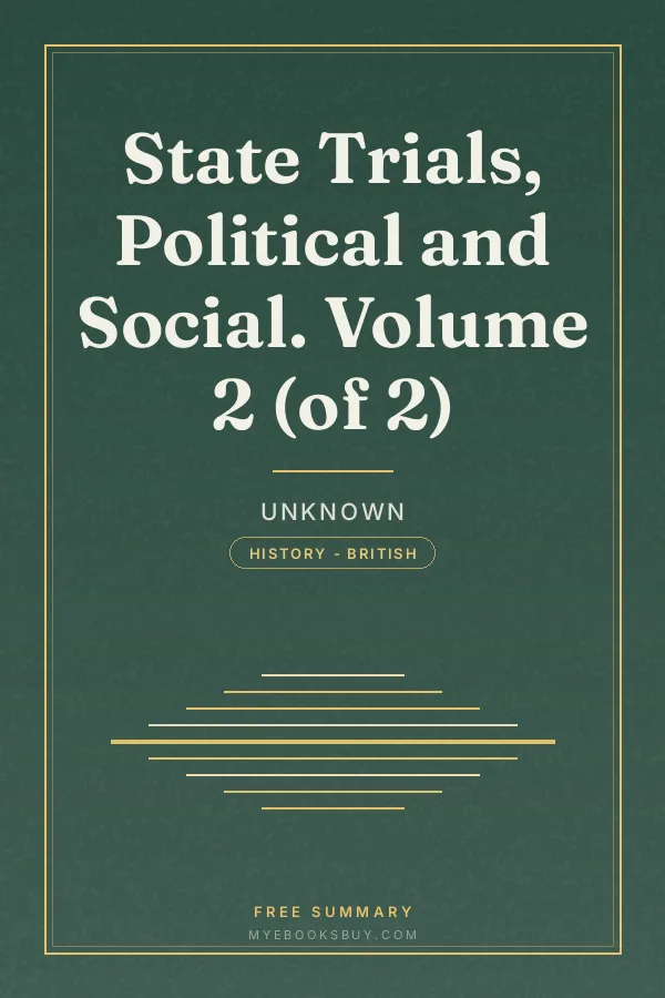 Cover of State Trials, Political and Social. Volume 2 (of 2)
