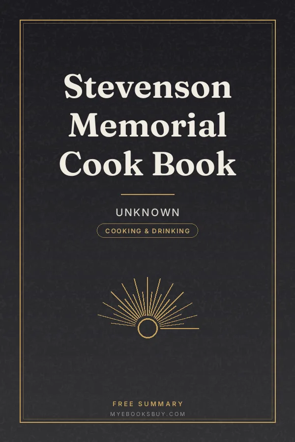 Cover of Stevenson Memorial Cook Book