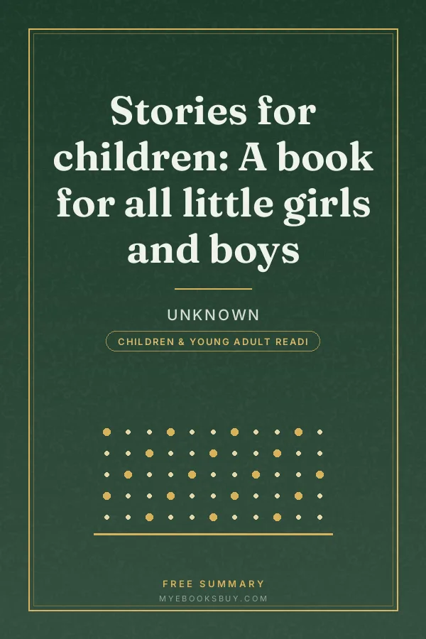 Cover of Stories for children: A book for all little girls and boys