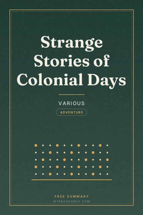 Cover of Strange Stories of Colonial Days