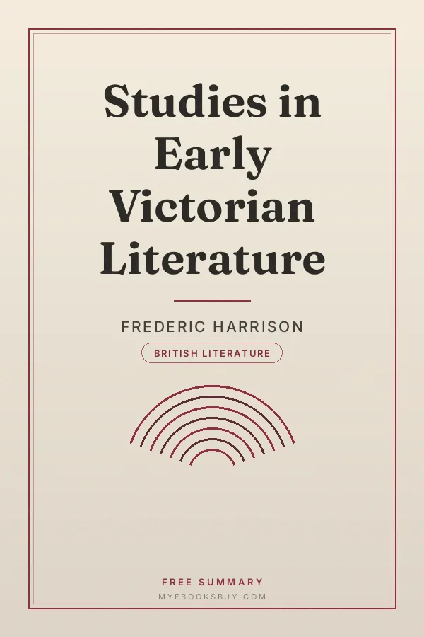 Cover of Studies in Early Victorian Literature
