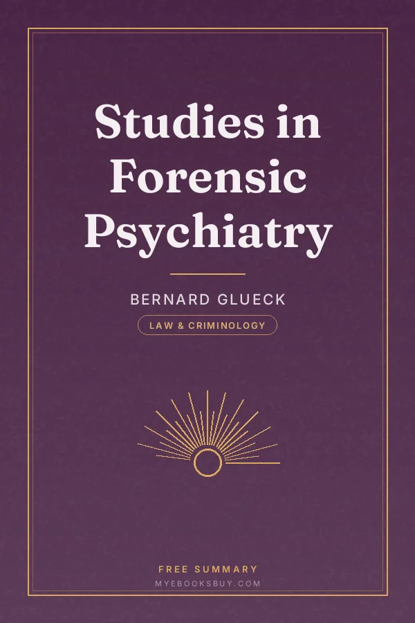 Cover of Studies in Forensic Psychiatry