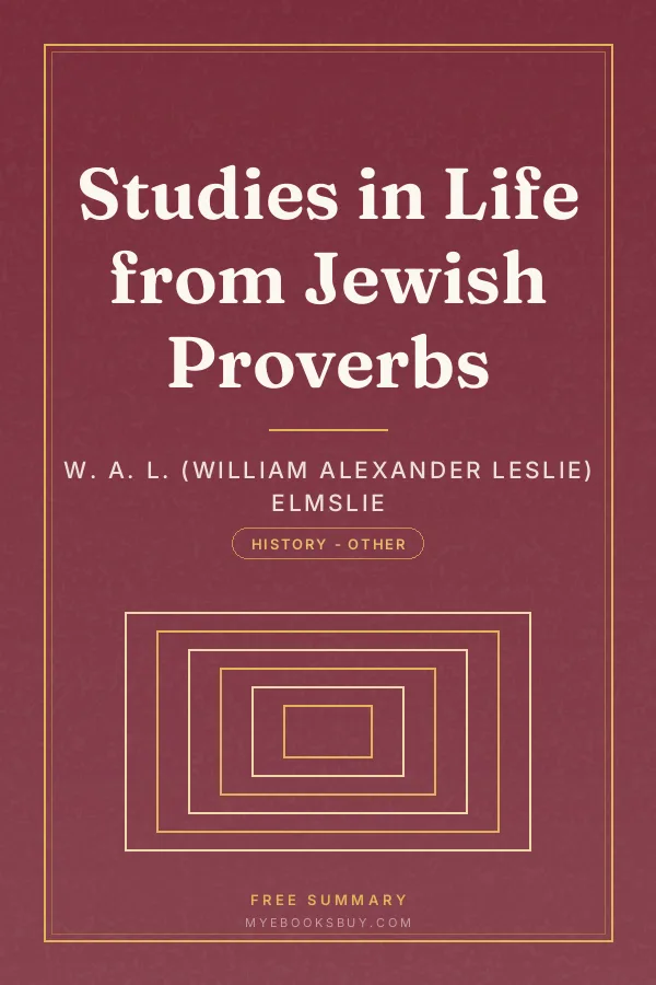 Cover of Studies in Life from Jewish Proverbs
