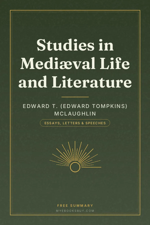 Cover of Studies in Mediæval Life and Literature