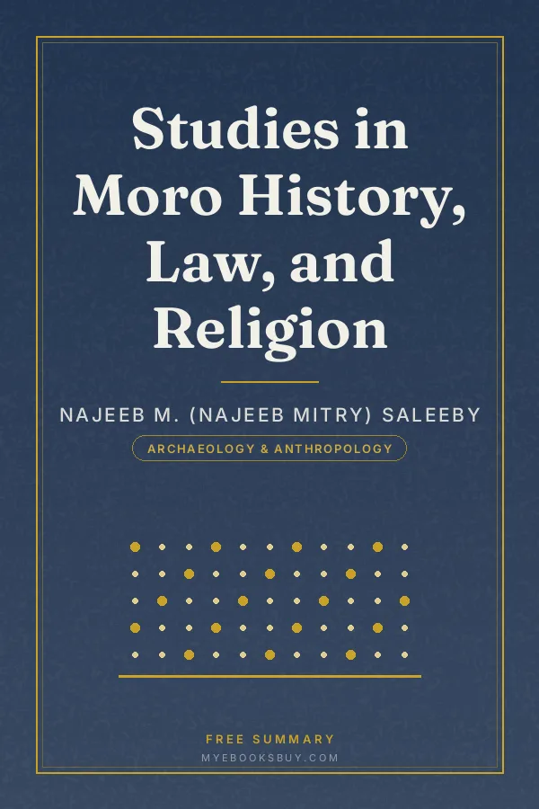 Cover of Studies in Moro History, Law, and Religion
