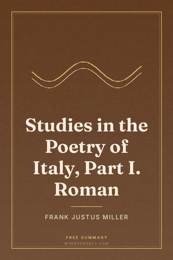Cover of Studies in the Poetry of Italy, Part I. Roman