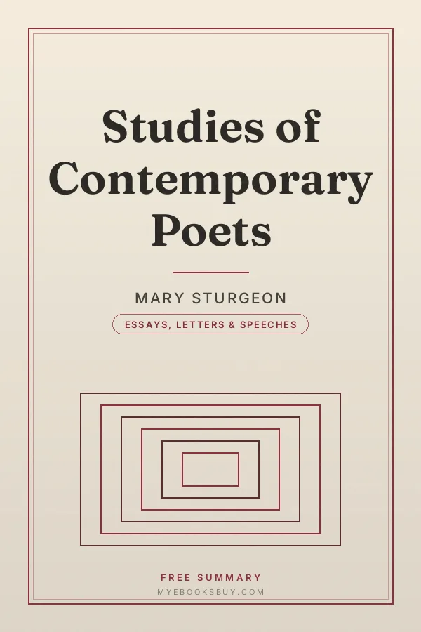 Cover of Studies of Contemporary Poets