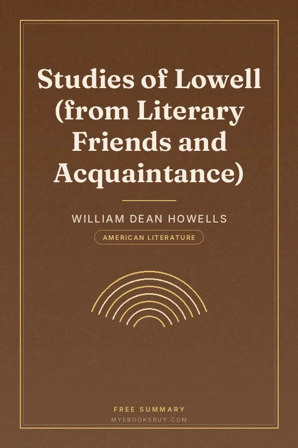 Cover of Studies of Lowell (from Literary Friends and Acquaintance)