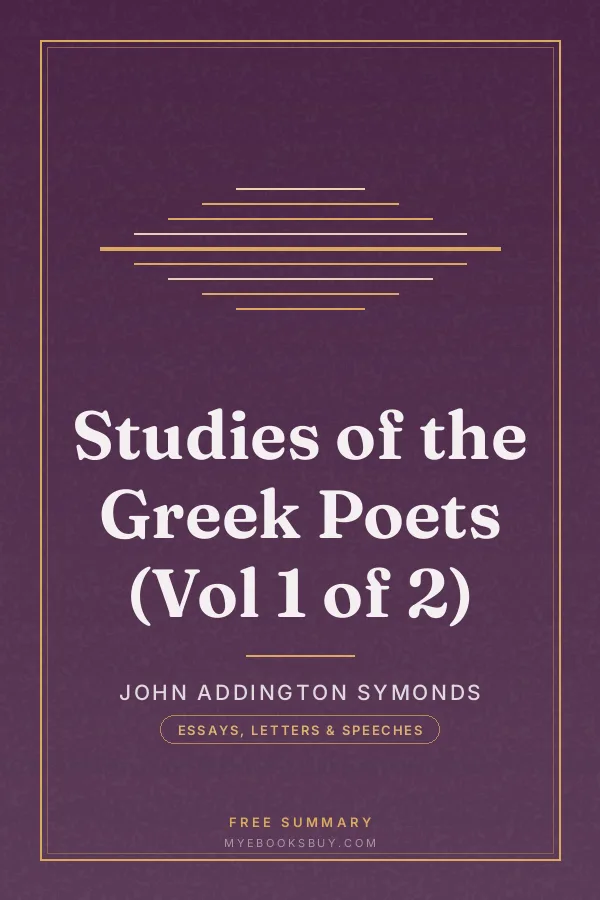 Cover of Studies of the Greek Poets (Vol 1 of 2)