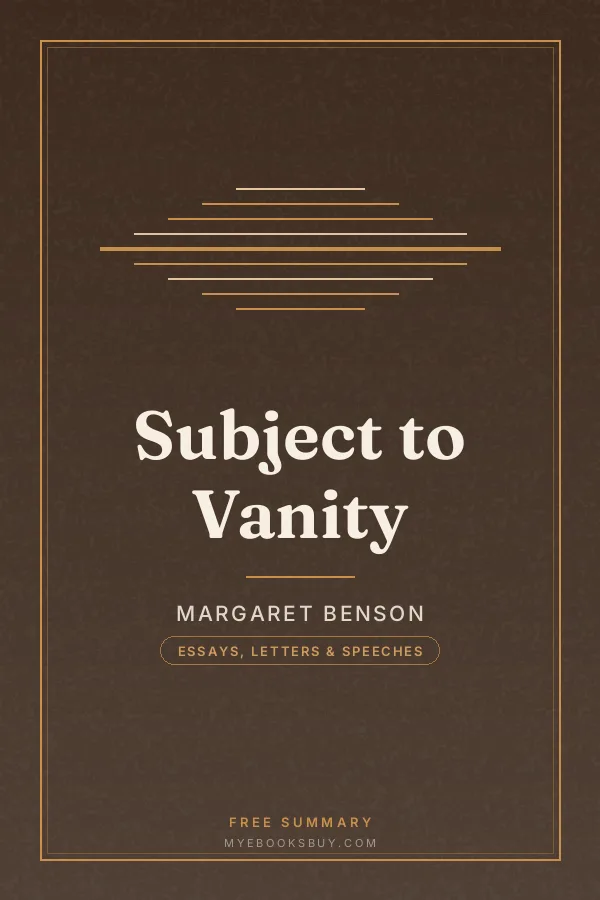 Cover of Subject to Vanity
