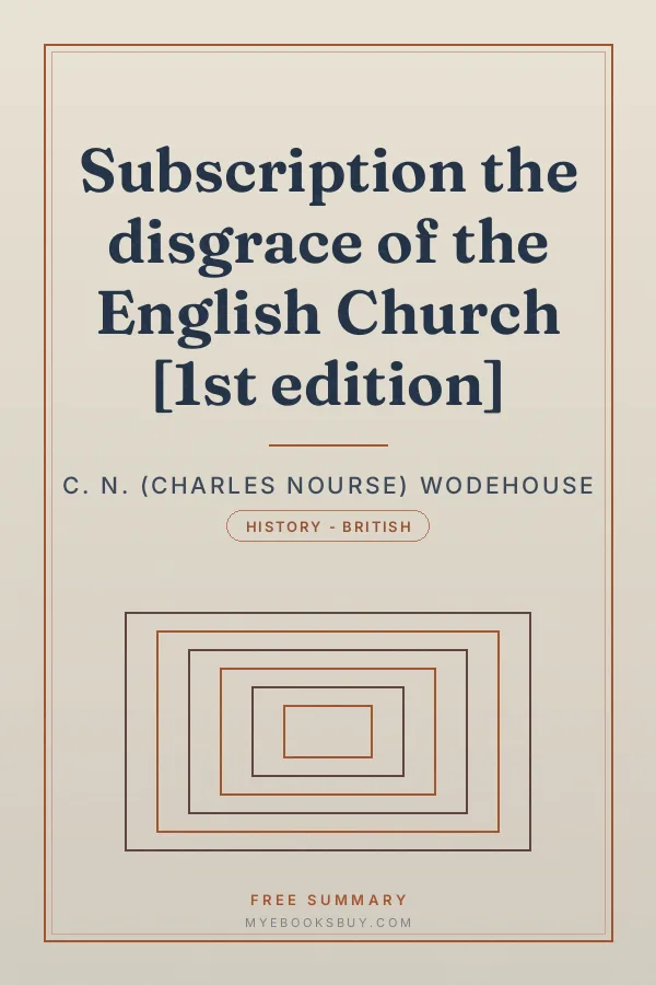 Cover of Subscription the disgrace of the English Church [1st edition]