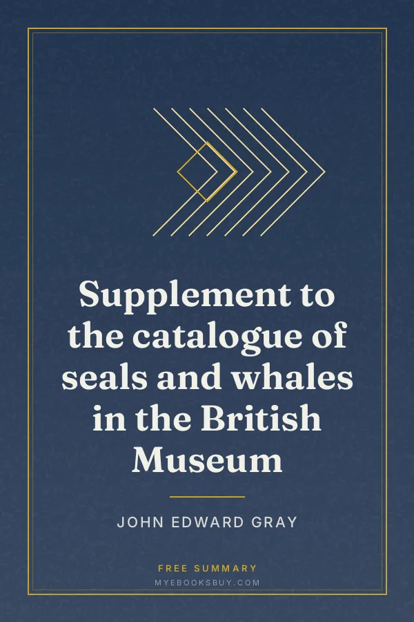 Cover of Supplement to the catalogue of seals and whales in the British Museum