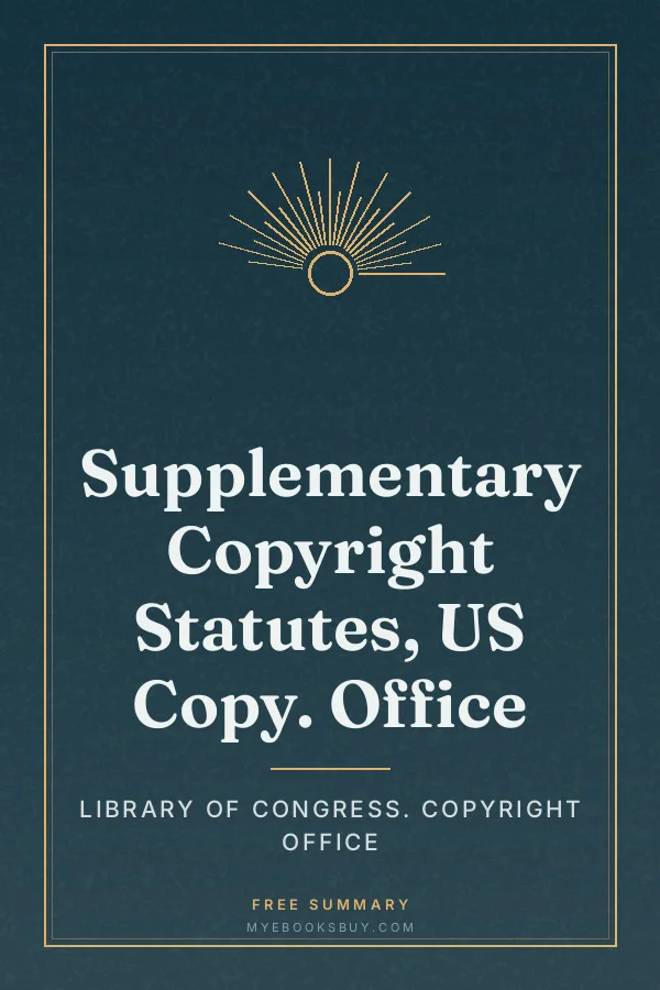 Cover of Supplementary Copyright Statutes, US Copy. Office