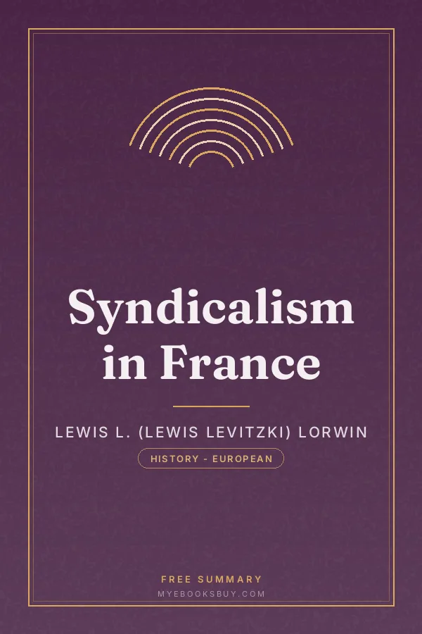 Cover of Syndicalism in France