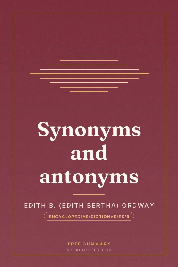 Cover of Synonyms and antonyms