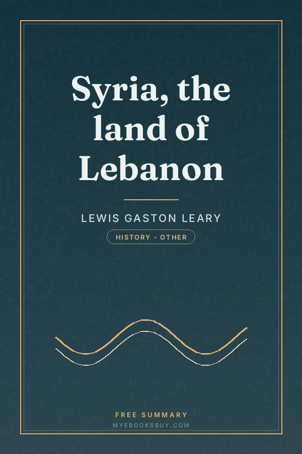 Cover of Syria, the land of Lebanon