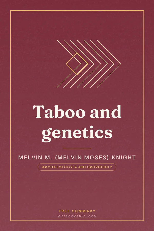 Cover of Taboo and genetics