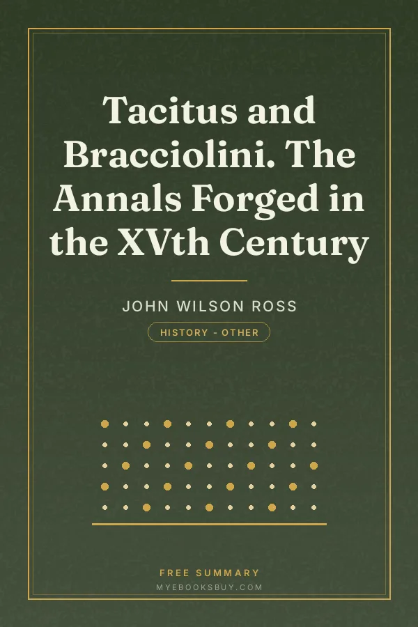 Cover of Tacitus and Bracciolini. The Annals Forged in the XVth Century