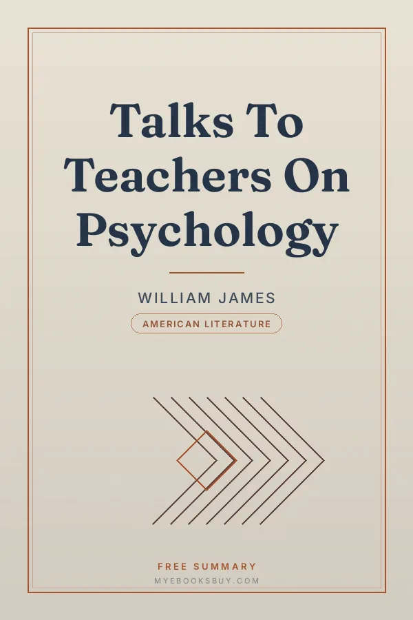 Cover of Talks To Teachers On Psychology