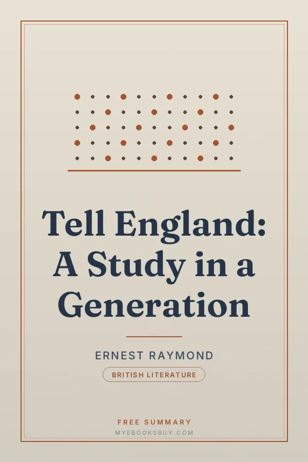Cover of Tell England: A Study in a Generation