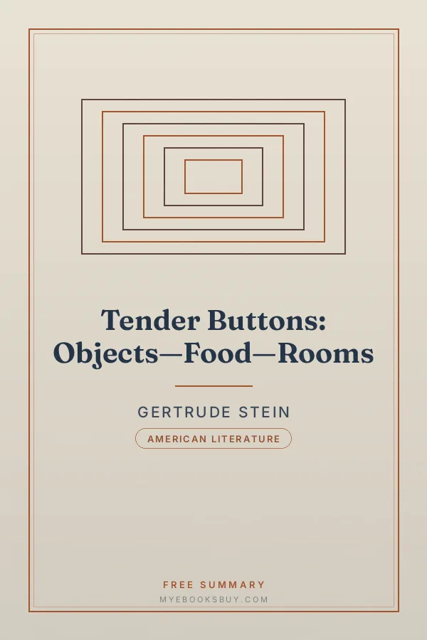 Cover of Tender Buttons: Objects—Food—Rooms